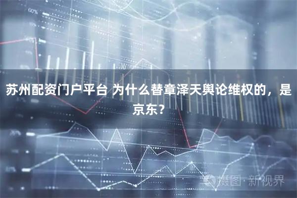 苏州配资门户平台 为什么替章泽天舆论维权的，是京东？